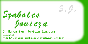 szabolcs jovicza business card